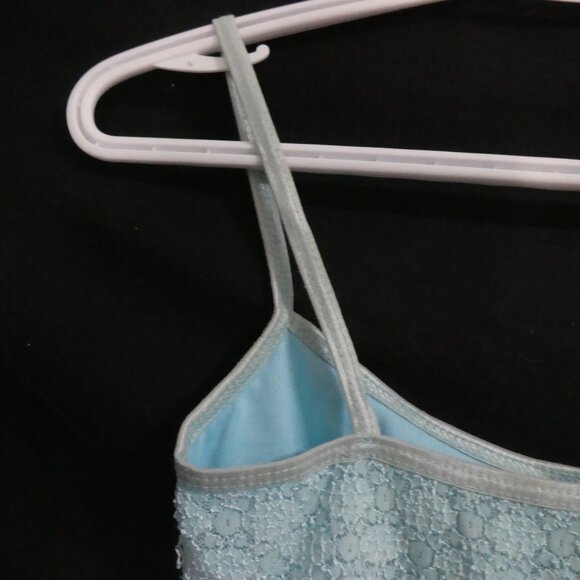 Unbranded | P2P 12 inches measured | Light Blue Lace Spaghetti Strap Top - Picture 9 of 14